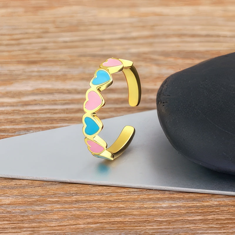 Δαχτυλίδι 6 Καρδιές Γυναικείο Χρυσό 