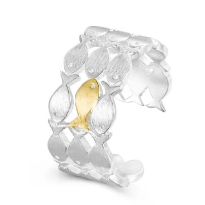 Bague à contre courant petit poisson