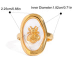 Φαρδύ δαχτυλίδι με μέλισσα για γυναίκα