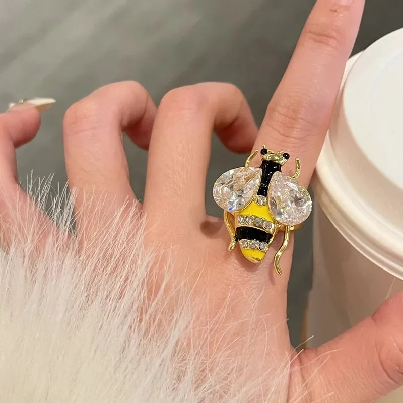 Δαχτυλίδι μέλισσα γυναικείο κίτρινο