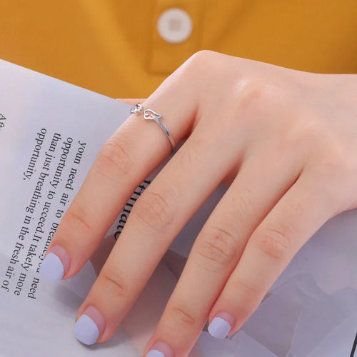 Δαχτυλίδι γυναικείο με φτερά αγγέλου ασημί