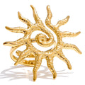 Bague ajustable grand soleil or