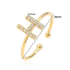 Ρυθμιζόμενο εξατομικευμένο δαχτυλίδι με αρχικό