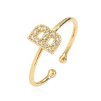 Ρυθμιζόμενο εξατομικευμένο δαχτυλίδι με αρχικό b