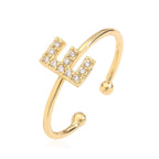 Ρυθμιζόμενο εξατομικευμένο δαχτυλίδι με αρχικό e