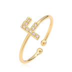 Ρυθμιζόμενο εξατομικευμένο δαχτυλίδι με αρχικό f