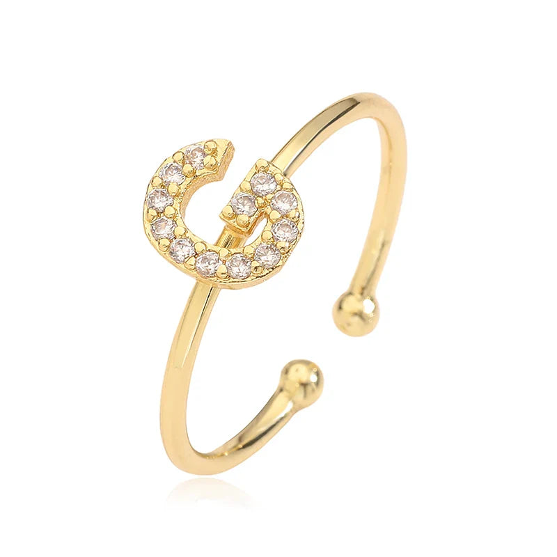 Ρυθμιζόμενο εξατομικευμένο δαχτυλίδι με αρχικό g