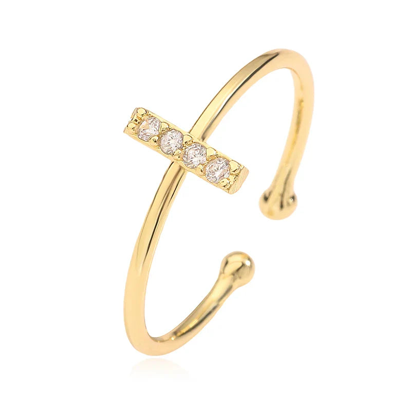 Ρυθμιζόμενο εξατομικευμένο δαχτυλίδι με αρχικό i