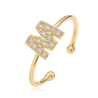 Ρυθμιζόμενο εξατομικευμένο δαχτυλίδι με αρχικό m