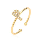 Ρυθμιζόμενο εξατομικευμένο δαχτυλίδι με αρχικό p