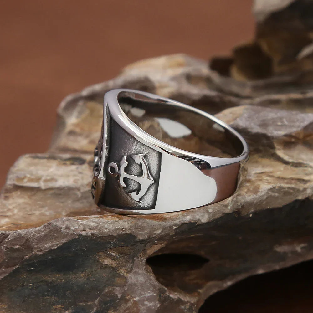 Δαχτυλίδι άγκυρα και πλοίο