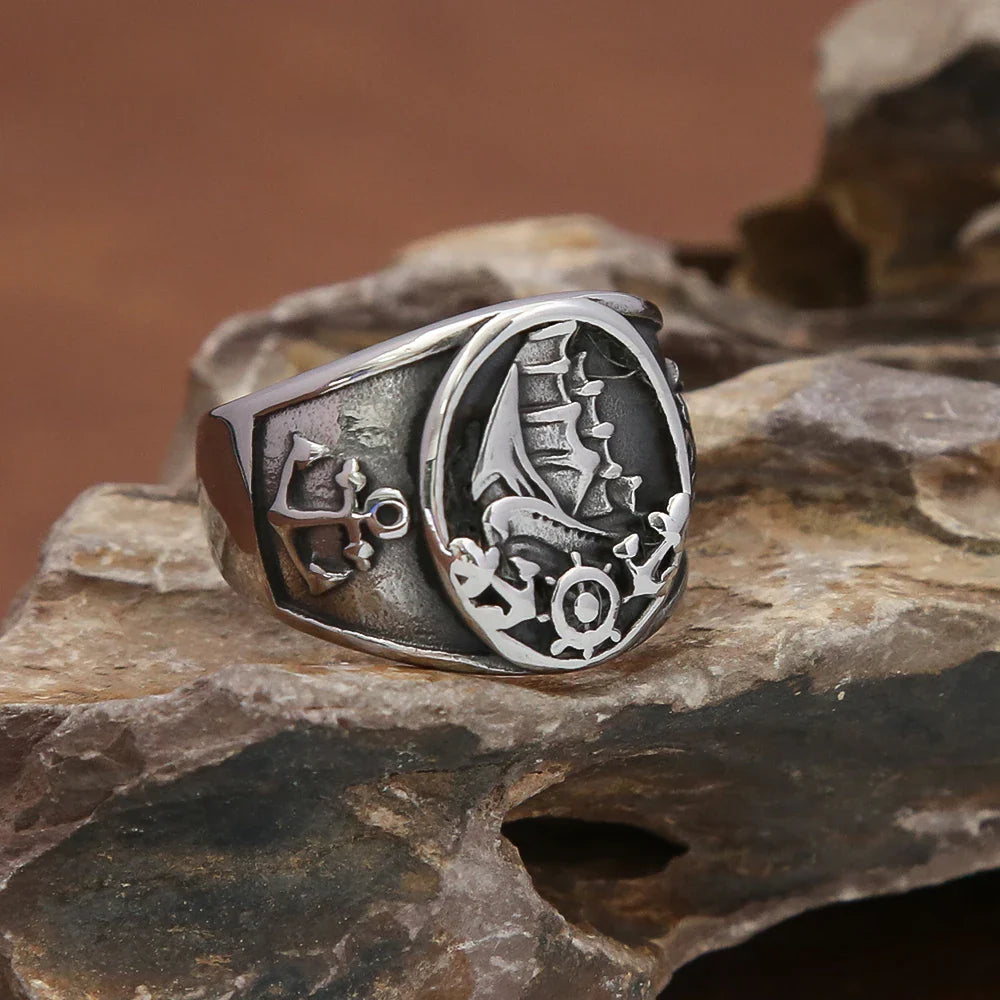 Δαχτυλίδι άγκυρα και πλοίο