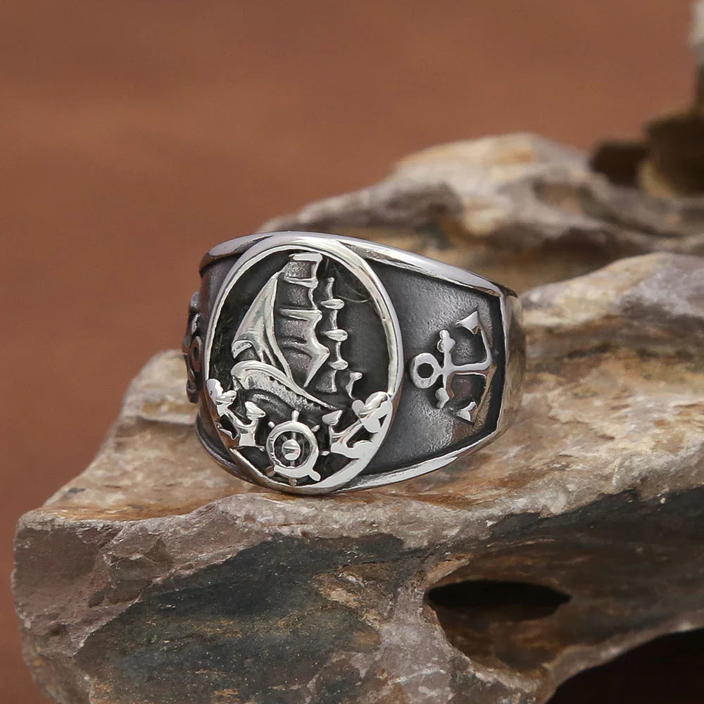 Δαχτυλίδι άγκυρα και πλοίο