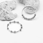 Δαχτυλίδι Αντιστρες με Περιστρεφόμενες Χάντρες για Άνδρες ή Γυναίκες ασημένιο