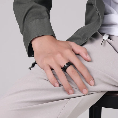 Δαχτυλίδι Αντιστρες Δαχτυλίδι Περιστρεφόμενο Μάτι μαύρο