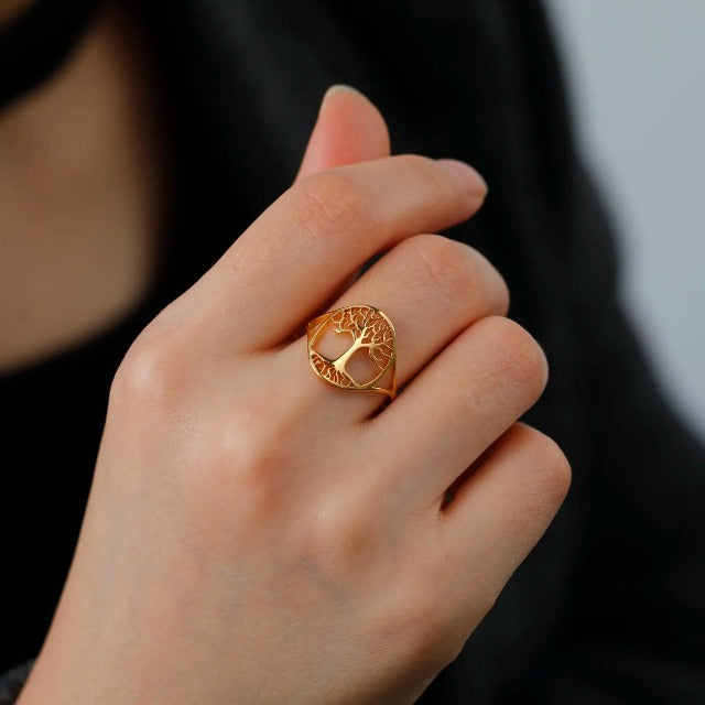 Δαχτυλίδι Δέντρο της Ζωής για Γυναίκα Χρυσό