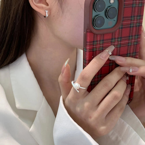 Γοητευτικό δαχτυλίδι με μαργαριτάρι για γυναίκες