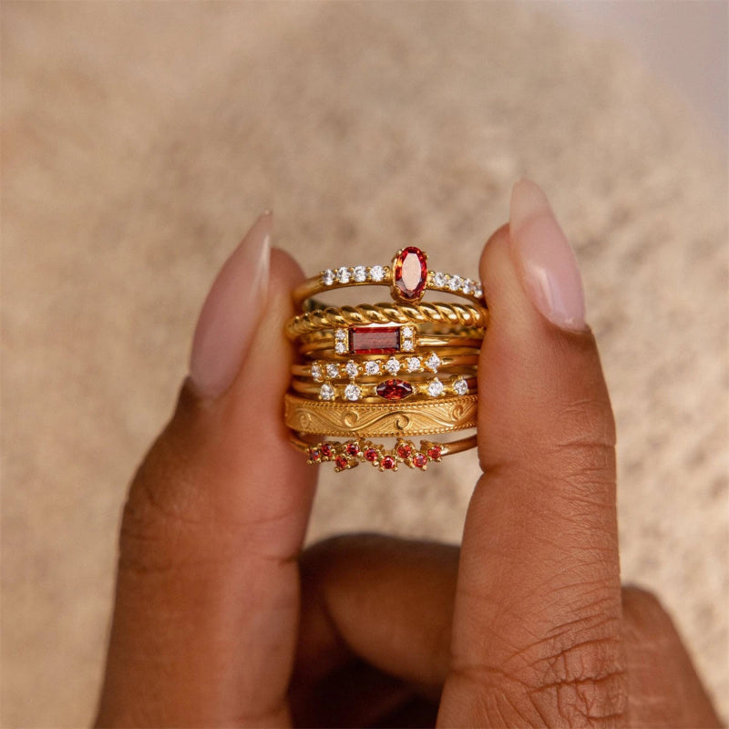 Bague Anneau avec Zircon Pierre de Naissance