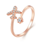 Δαχτυλίδι Δαχτυλίδι Αεροπλάνο από Αληθινό Ασήμι για Γυναίκες ροζ χρυσό