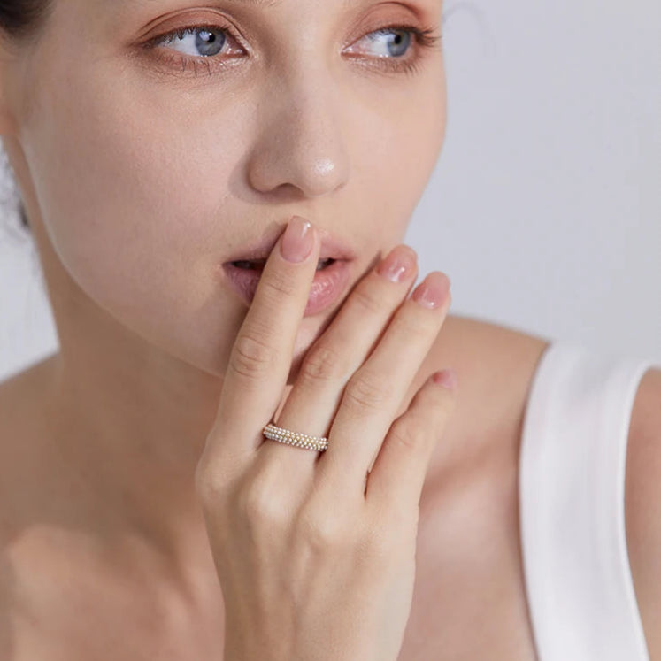 Κομψό Δαχτυλίδι Στυλ με Μαργαριτάρια