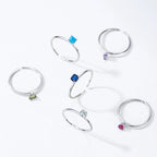 Δαχτυλίδι με πολύχρωμο ζιρκόνιο, λίθος γέννησης