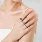 Δαχτυλίδι με πολύχρωμο ζιρκόνιο, λίθος γέννησης