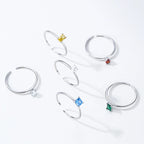 Δαχτυλίδι με πολύχρωμο ζιρκόνιο, λίθος γέννησης