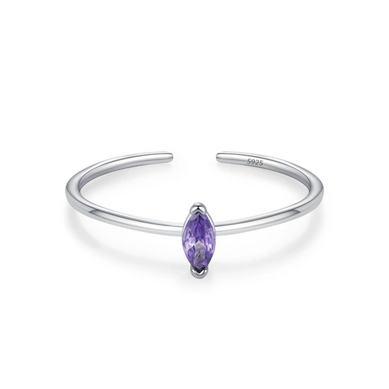 Bague Anneau en Zircon Coloré Pierre de Naissance