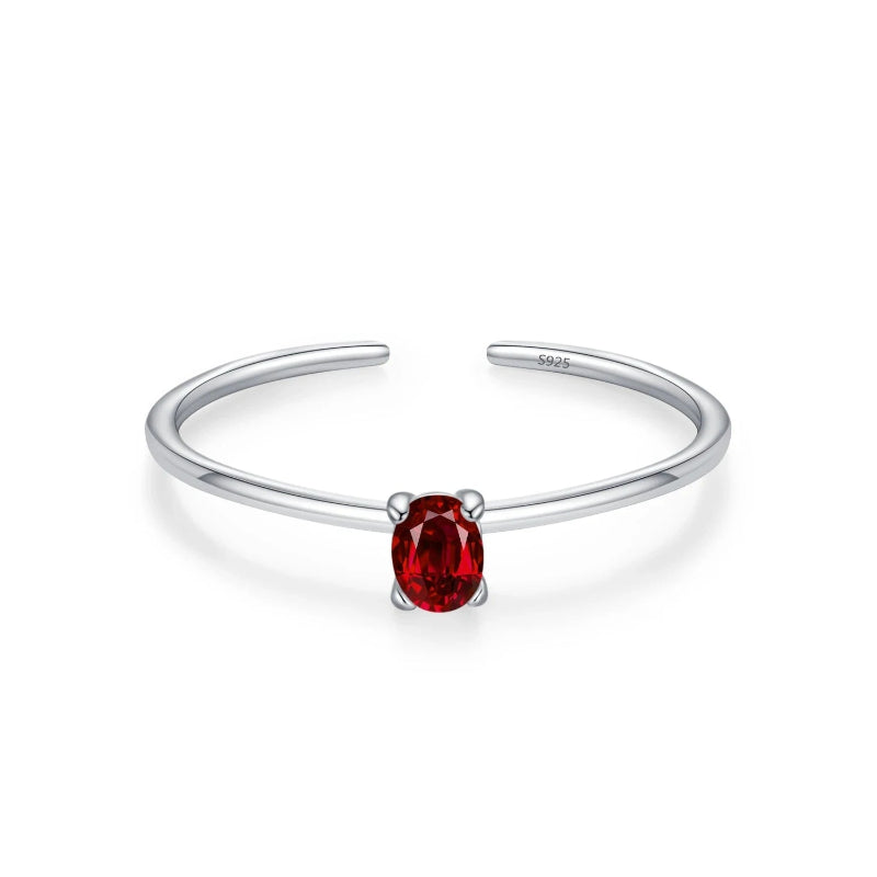 Bague Anneau en Zircon Coloré Pierre de Naissance