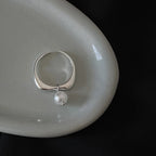 Δαχτυλίδι Γυναικείο με Λευκό Μαργαριτάρι από Ζιρκόν