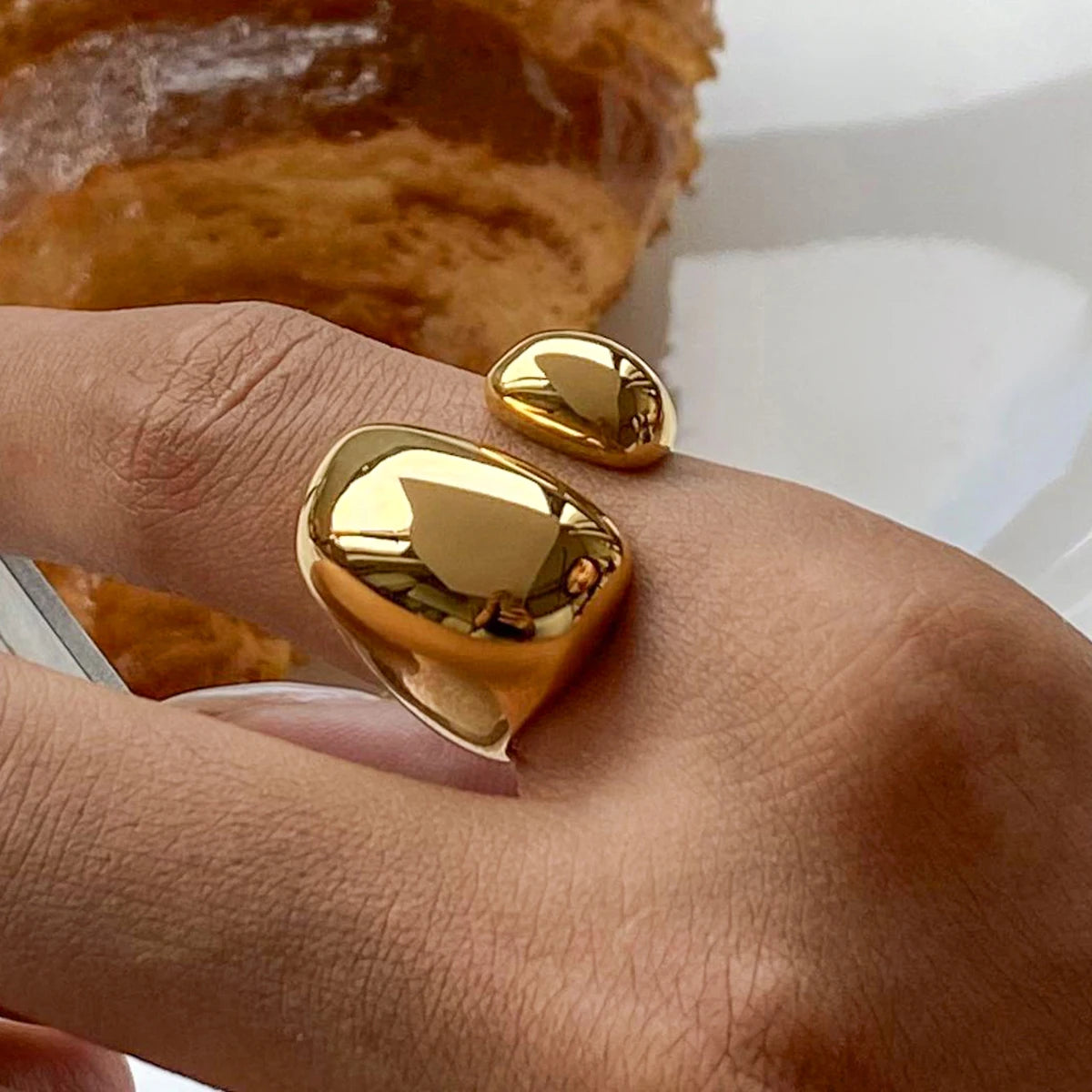 Δαχτυλίδι Διπλή Σταγόνα Νερού