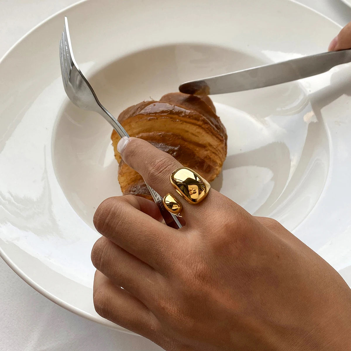 Δαχτυλίδι Διπλή Σταγόνα Νερού