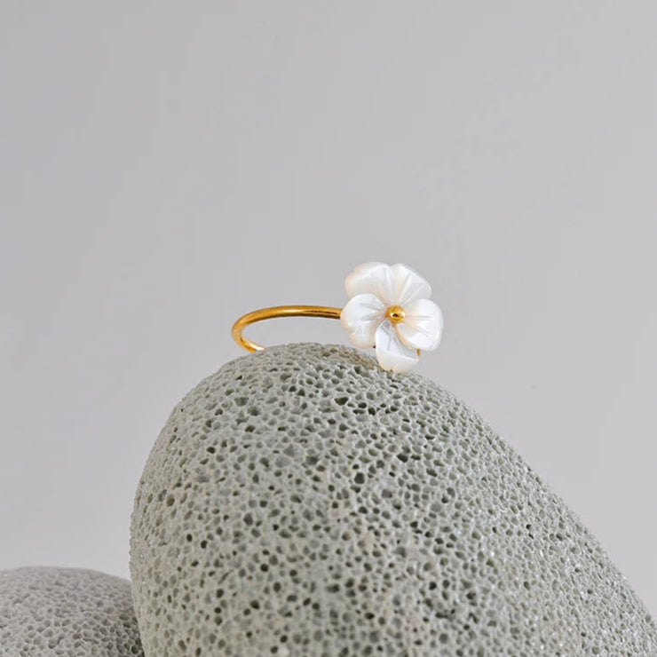 Δαχτυλίδι δαχτυλίδι με λουλούδι μαργαρίτας