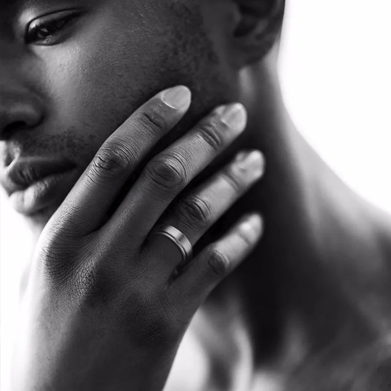 Δαχτυλίδι Ανδρικό Αντιστρες Περιστρεφόμενο ασημί