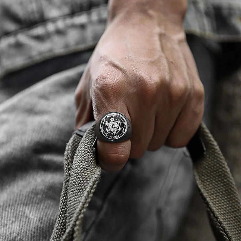 Δαχτυλίδι Δαχτυλίδι Μαύρα Κύβος Μετάτρον μαύρο