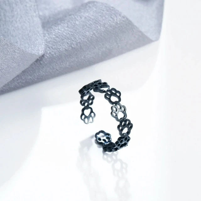 Δαχτυλίδι Δαχτυλίδι Πατούσες μαύρο