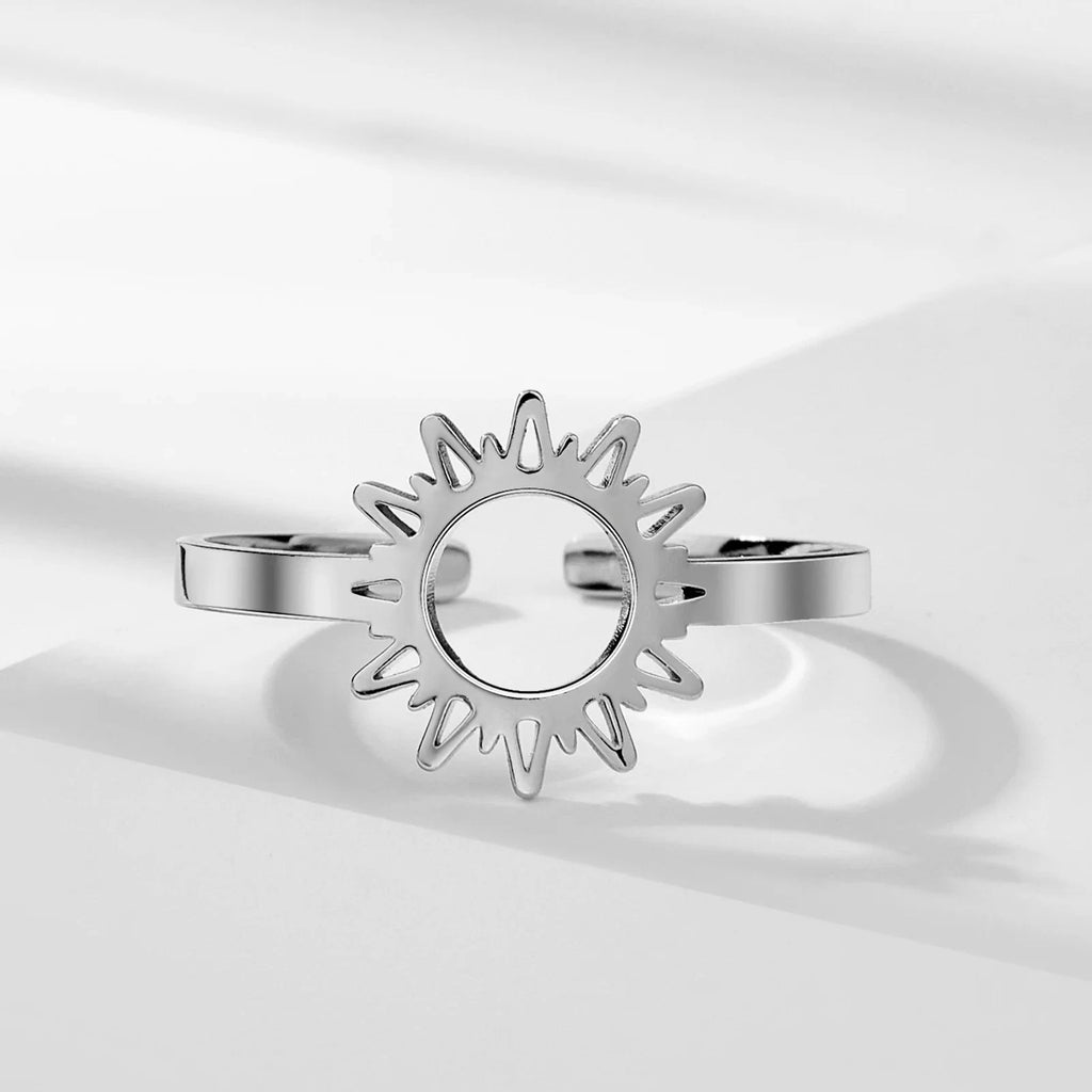 Bague Anneau Soleil pour Femme argent