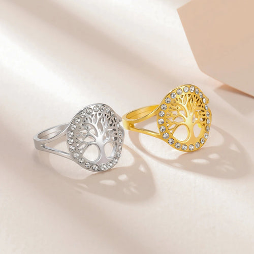Δαχτυλίδι Δέντρο της Ζωής Ζιργκόν Γυναικείο ασήμι