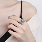 Δαχτυλίδι με δακτύλιο κεφάλι νεκροκεφαλής γοτθικό