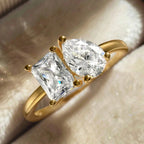 Δαχτυλίδι με σταγόνα νερού από ζιρκόν χρυσό