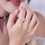 Δαχτυλίδι με όμορφο λουλούδι μαργαρίτας