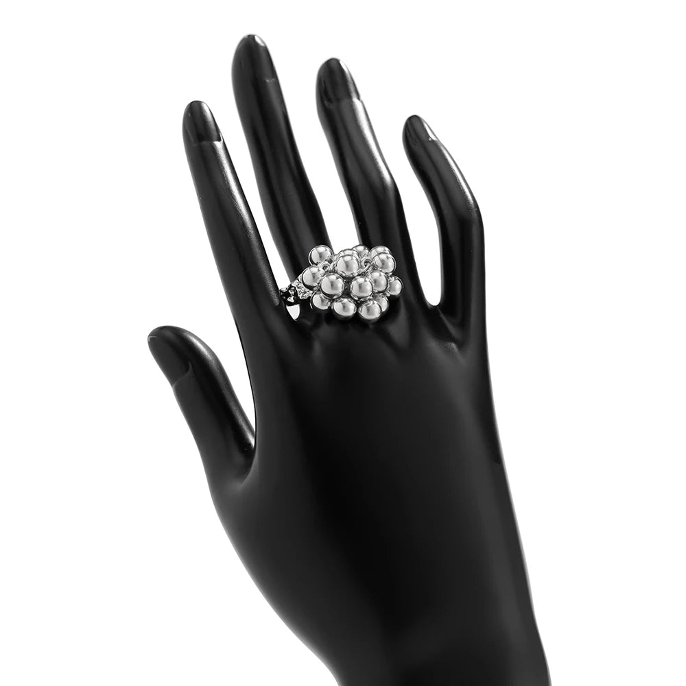 Δαχτυλίδι με ασημένιες ή χρυσές πέρλες ασήμι