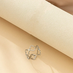 Δαχτυλίδι με 4φυλλα τριφύλλια φέρνει τύχη ασημένιο