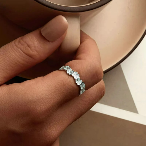 Δαχτυλίδι με Τετράφυλλα Τριφύλλια Πράσινα