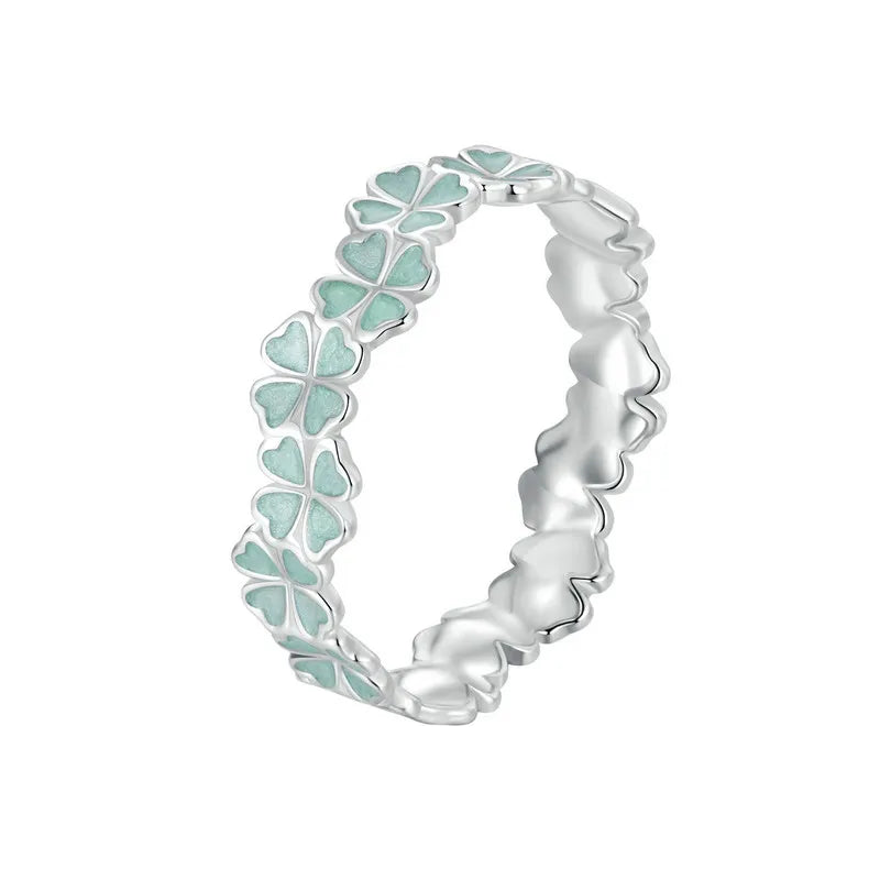 Δαχτυλίδι με Τετράφυλλα Τριφύλλια Πράσινα