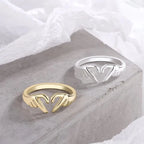 Δαχτυλίδι Ρομαντική Καρδιά Ασήμι και Χρυσός