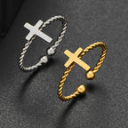 Δαχτυλίδι Σταυρός Δαχτυλίδι Πλεγμένο