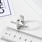 Δαχτυλίδι Μαύρος Γοτθικός Σταυρός Ανδρικό Χριστιανικό