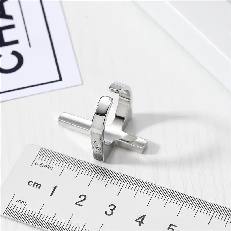 Δαχτυλίδι Μαύρος Γοτθικός Σταυρός Ανδρικό Χριστιανικό