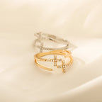 Δαχτυλίδι Σταυρός Ζιργκόν Χριστιανικό Γυναικείο 